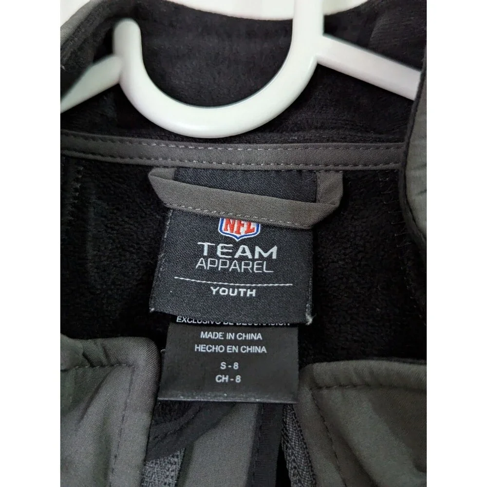 NFL Team Apparel New York Giants Full Zip Jacket Youth Small 8 Fleece Gray